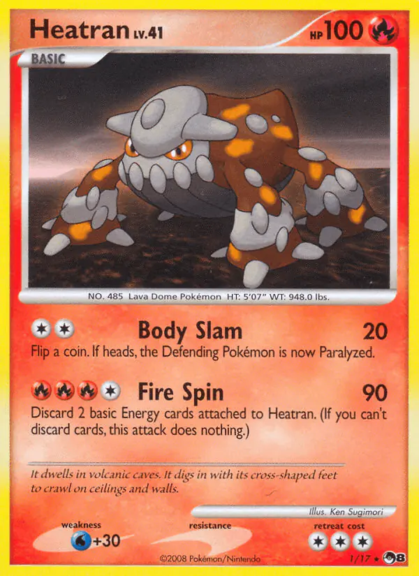 Carta Heatran 1/17 de POP Series 8