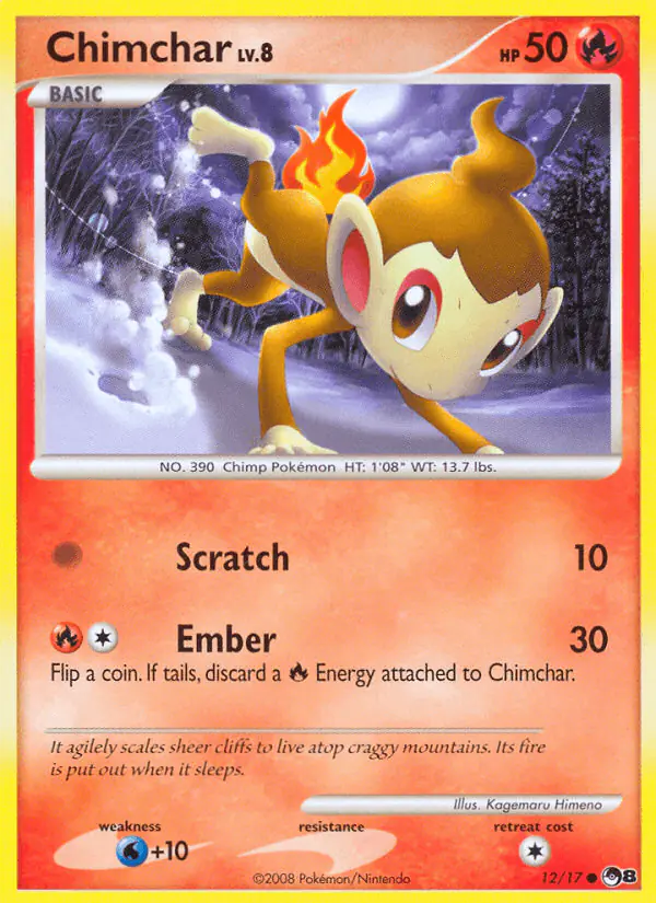 Carta Chimchar 12/17 de POP Series 8