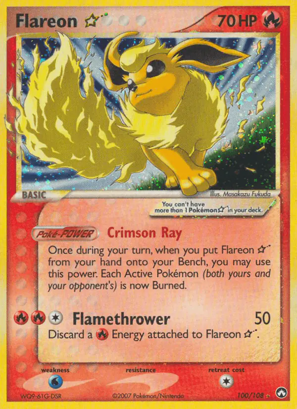 Carta Flareon ☆ 100/108 de Power Keepers