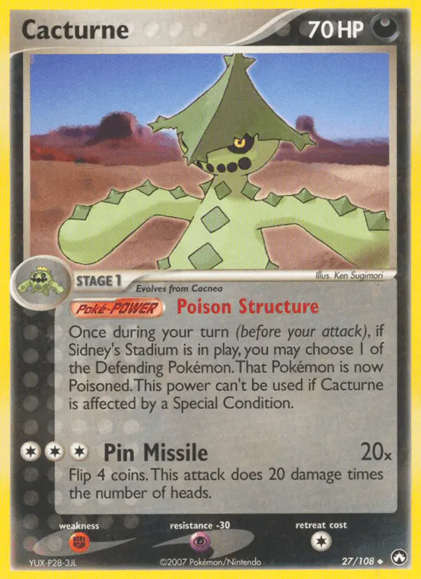 Carta Cacturne 27/108 de Power Keepers
