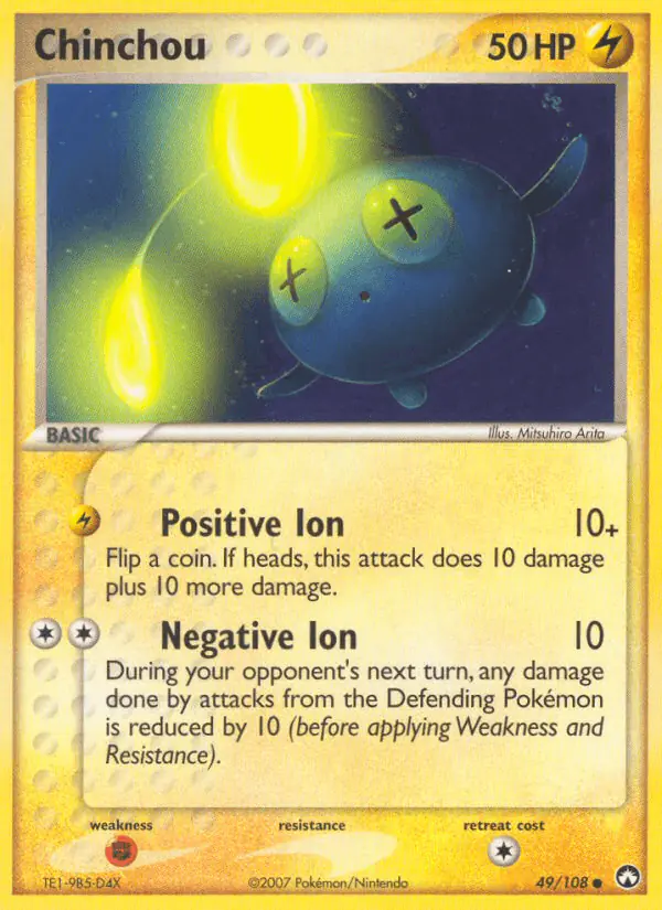 Carta Chinchou 49/108 de Power Keepers