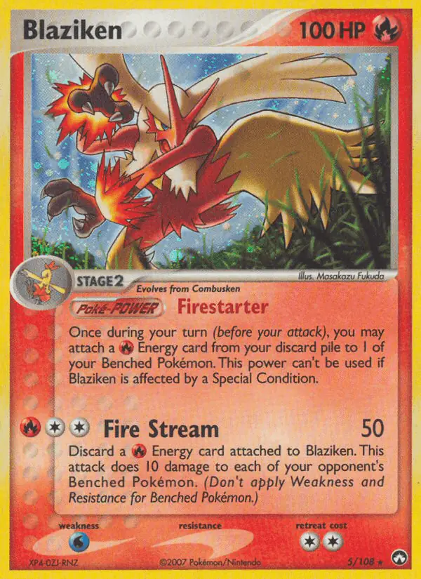 Carta Blaziken 5/108 de Power Keepers