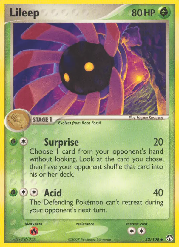 Carta Lileep 52/108 de Power Keepers