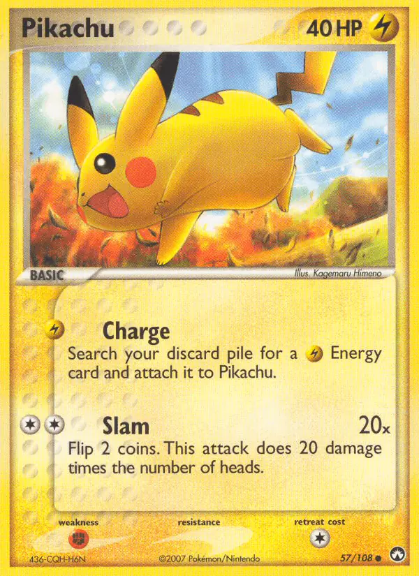 Carta Pikachu 57/108 de Power Keepers