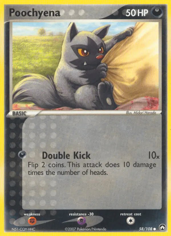 Carta Poochyena 58/108 de Power Keepers