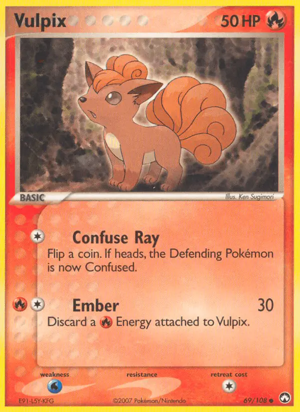 Carta Vulpix 69/108 de Power Keepers