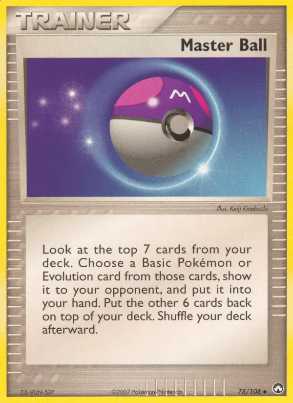 Carta Master Ball 78/108 de Power Keepers