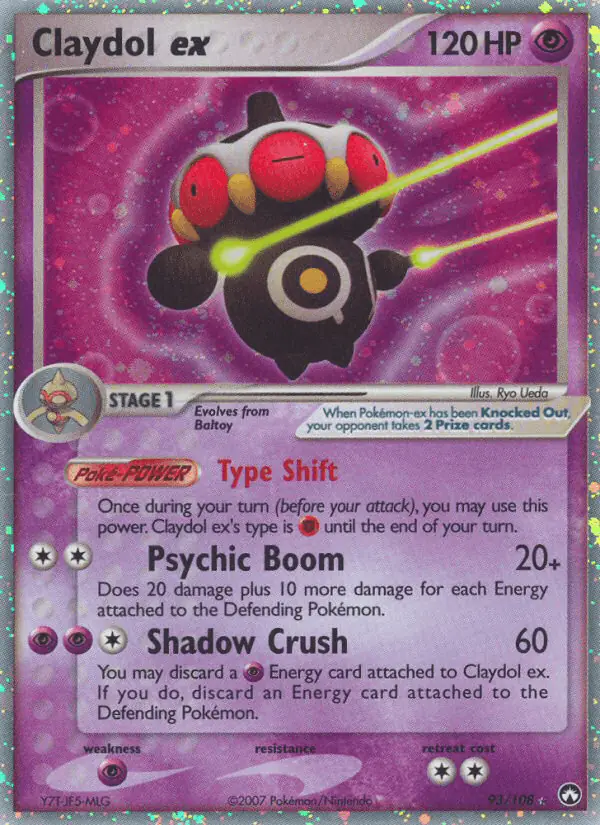 Carta Claydol ex 93/108 de Power Keepers