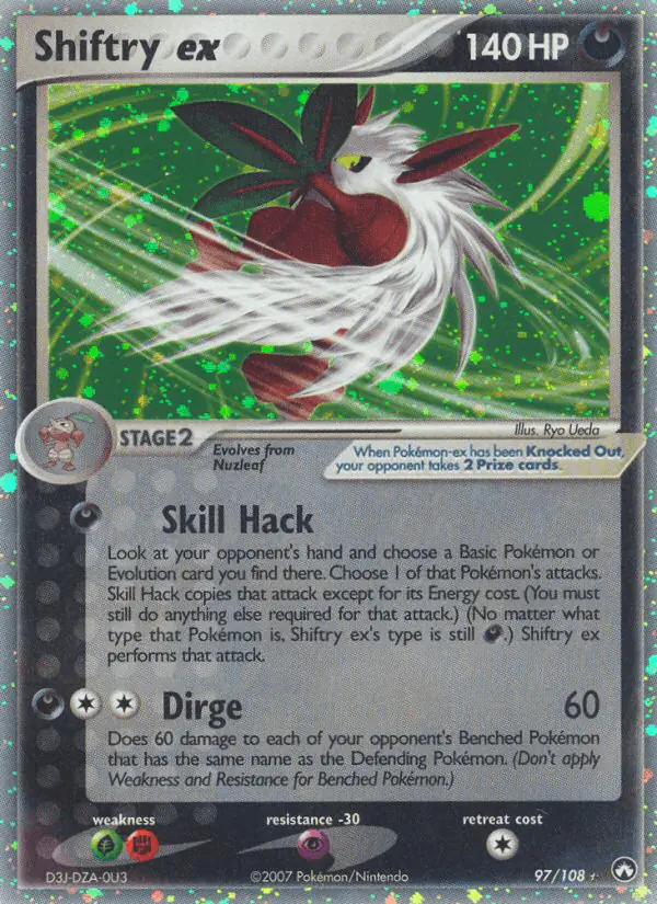 Carta Shiftry ex 97/108 de Power Keepers