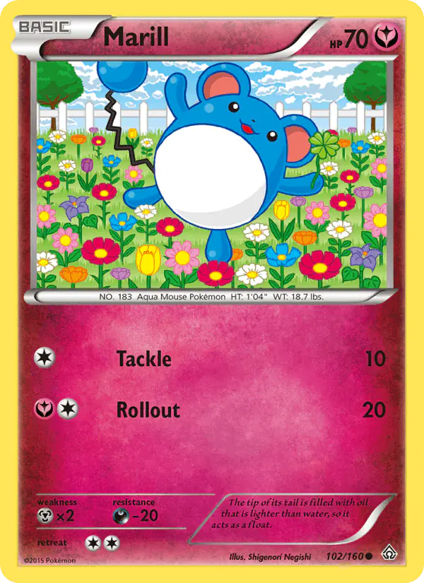 Carta Marill 102/160 de Primal Clash
