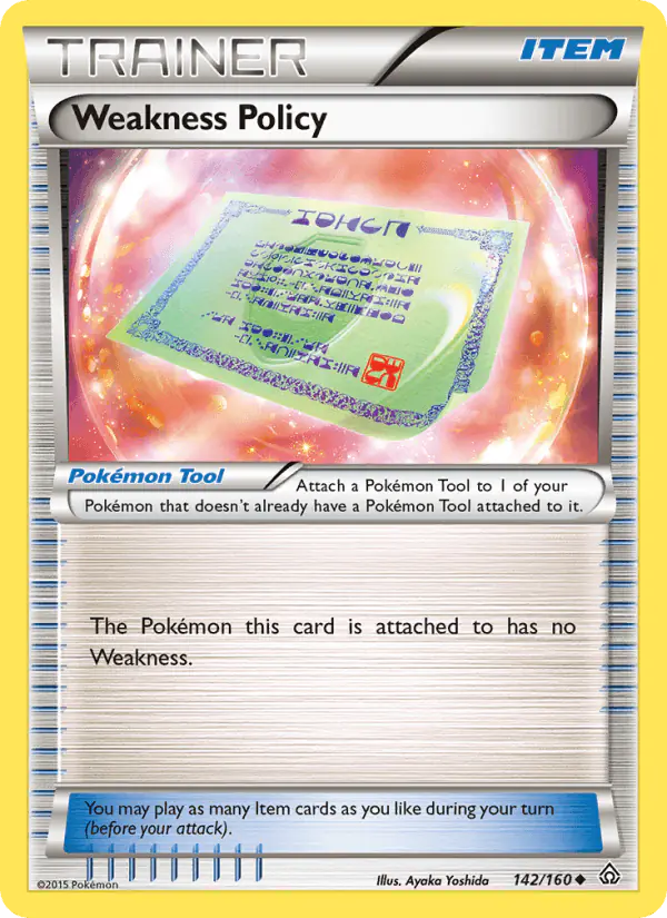 Carta Weakness Policy 142/160 de Primal Clash