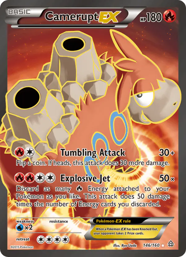 Carta Camerupt EX 146/160 de Primal Clash