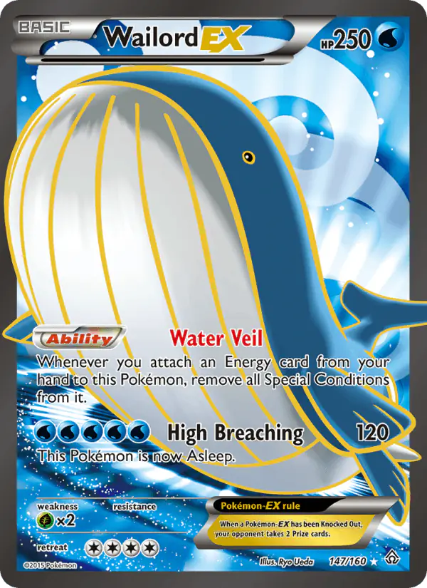 Carta Wailord EX 147/160 de Primal Clash