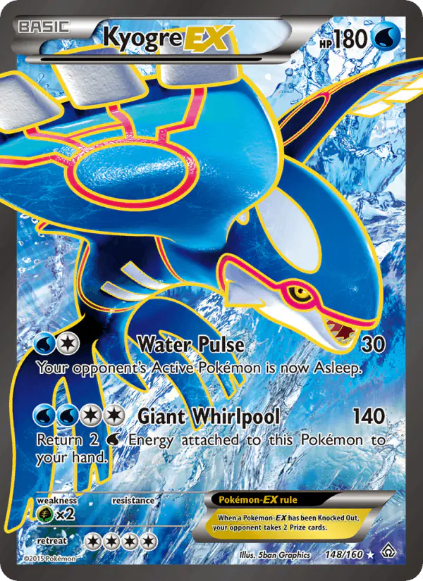 Carta Kyogre EX 148/160 de Primal Clash