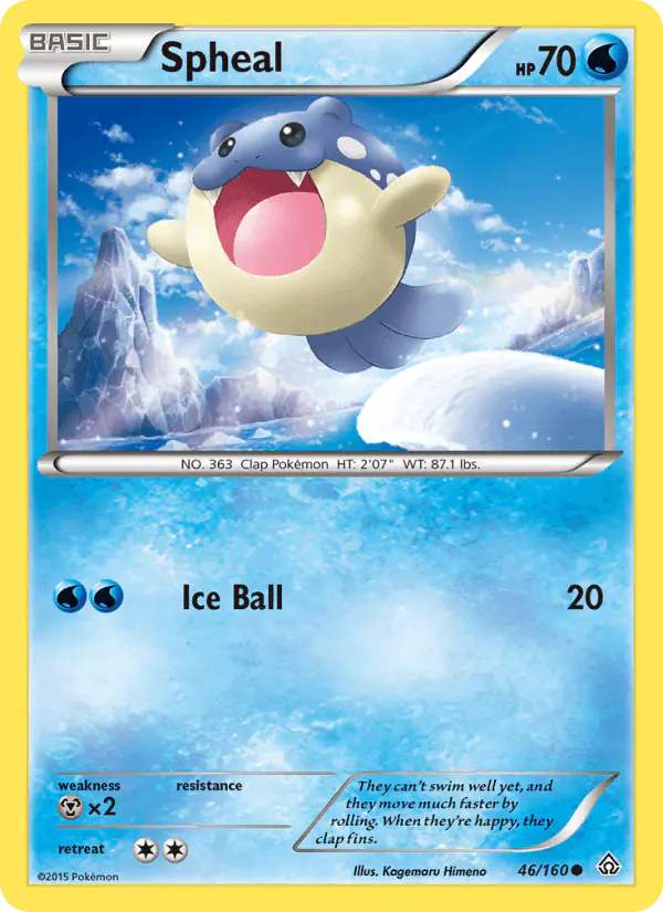 Carta Spheal 46/160 de Primal Clash