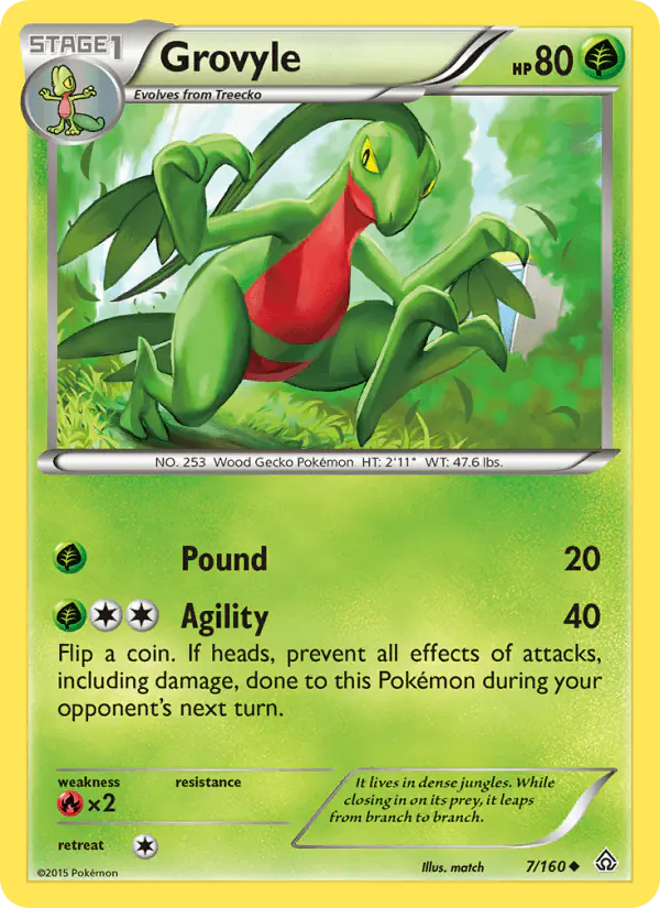 Carta Grovyle 7/160 de Primal Clash