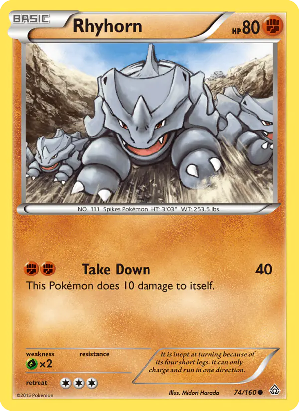 Carta Rhyhorn 74/160 de Primal Clash