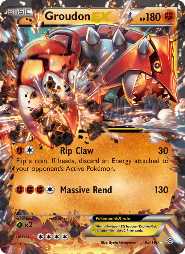 Carta Groudon EX 85/160 de Primal Clash
