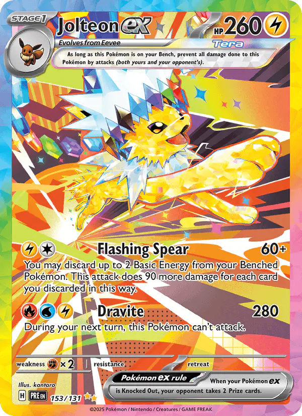 Carta Jolteon ex 153/131 de Prismatic Evolutions