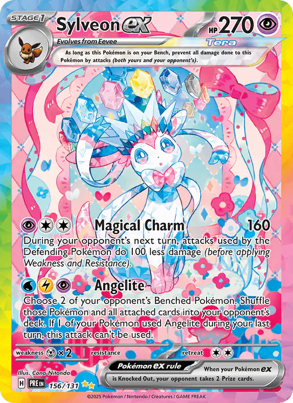 Carta Sylveon ex 156/131 de Prismatic Evolutions