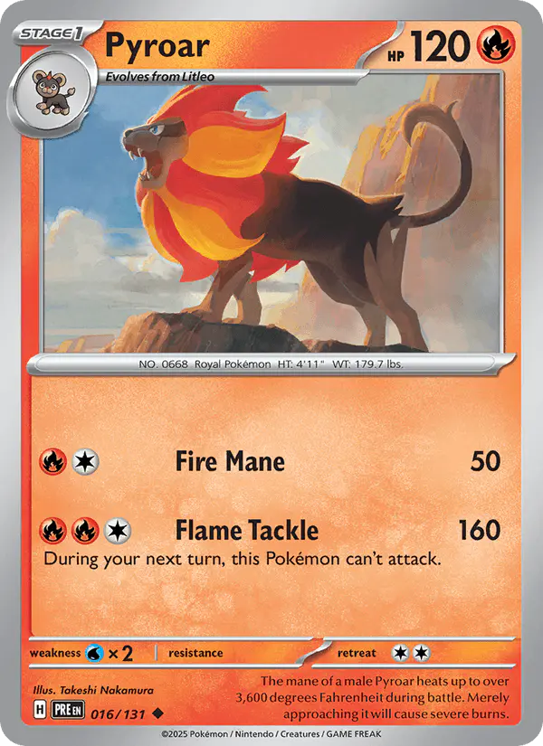 Carta Pyroar 016/131 de Prismatic Evolutions