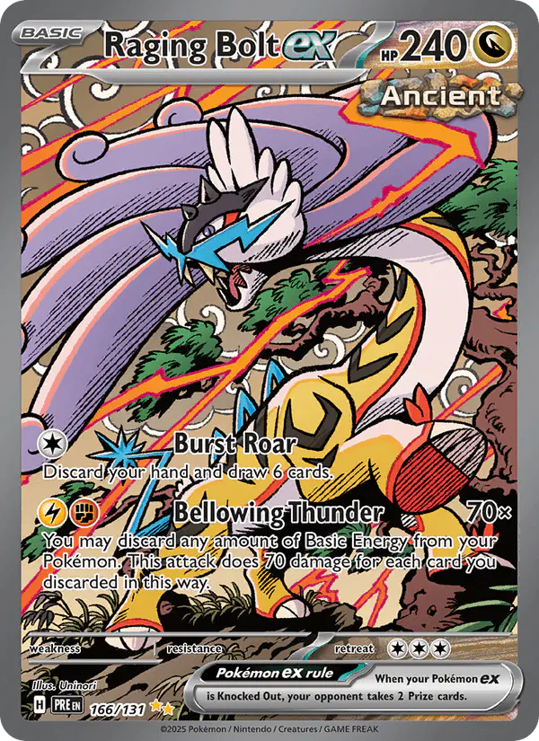 Carta Raging Bolt ex 166/131 de Prismatic Evolutions