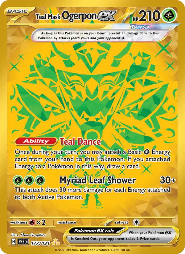Carta Teal Mask Ogerpon ex 177/131 de Prismatic Evolutions