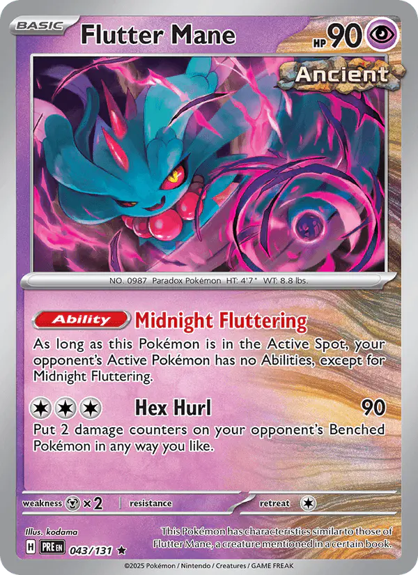 Carta Flutter Mane 043/131 de Prismatic Evolutions