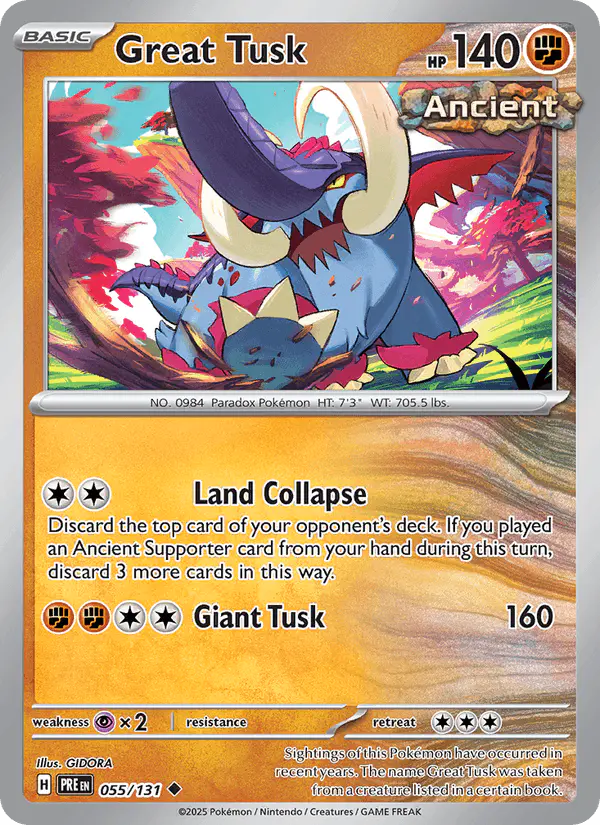 Carta Great Tusk 055/131 de Prismatic Evolutions