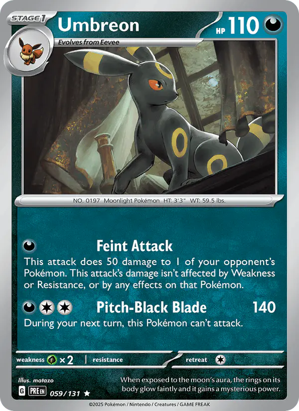 Carta Umbreon 059/131 de Prismatic Evolutions
