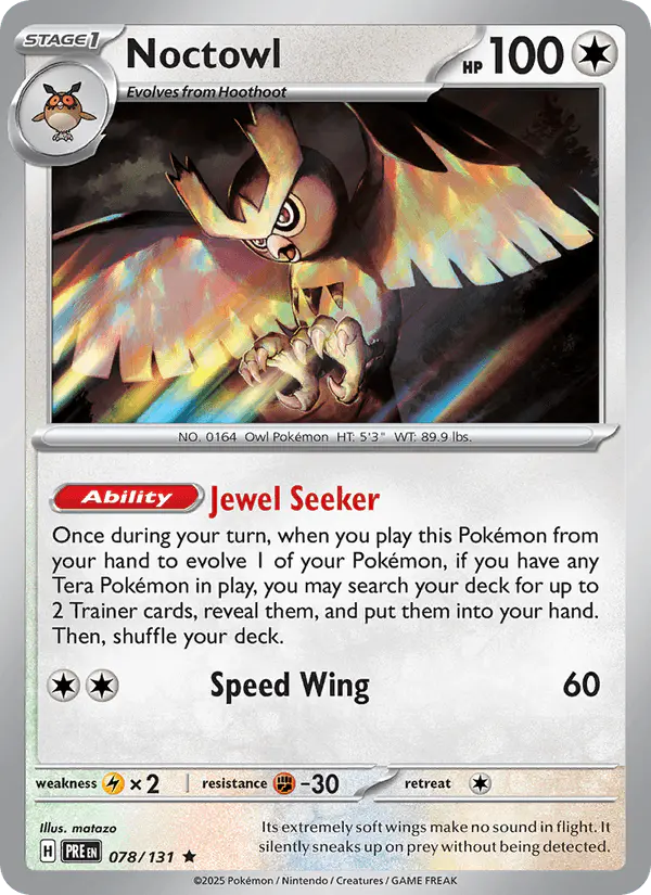 Carta Noctowl 078/131 de Prismatic Evolutions