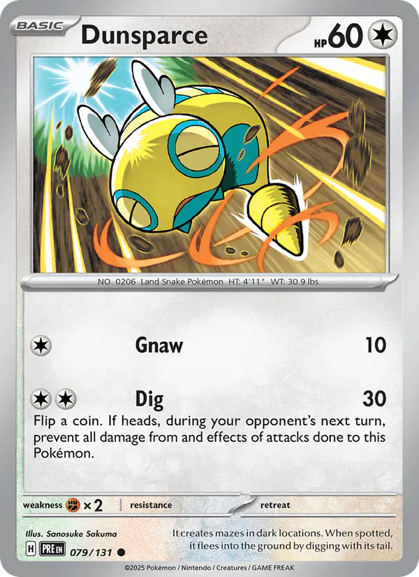 Carta Dunsparce 079/131 de Prismatic Evolutions