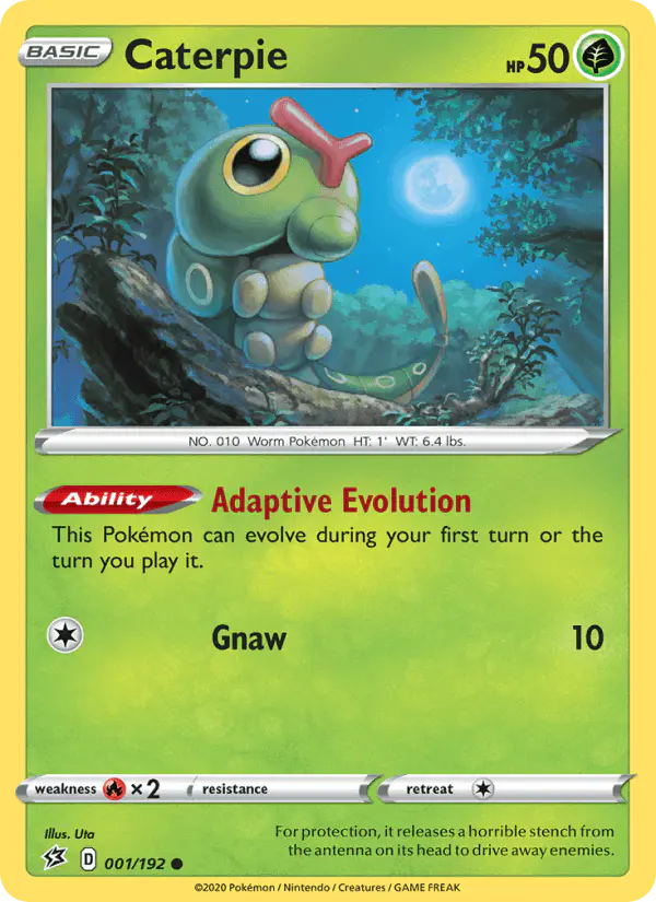 Carta Caterpie 001/192 de Rebel Clash