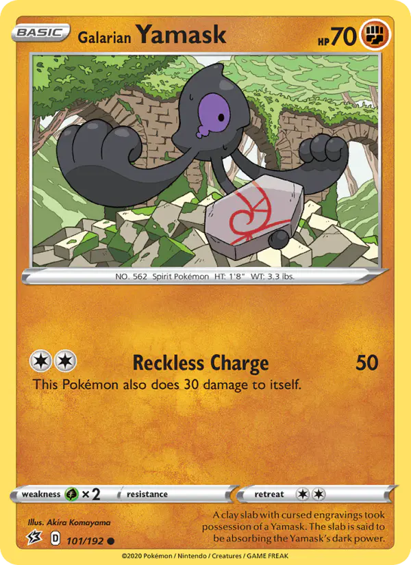 Carta Galarian Yamask 101/192 de Rebel Clash