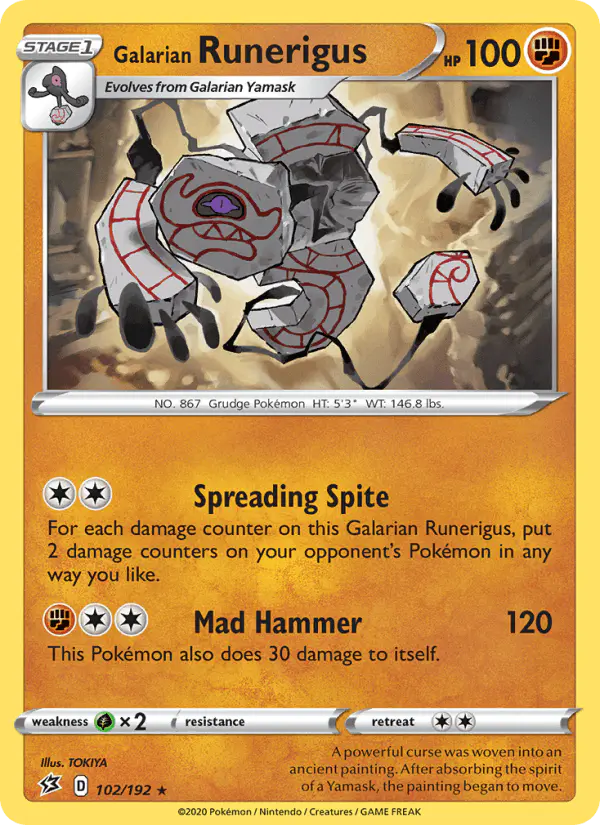 Carta Galarian Runerigus 102/192 de Rebel Clash