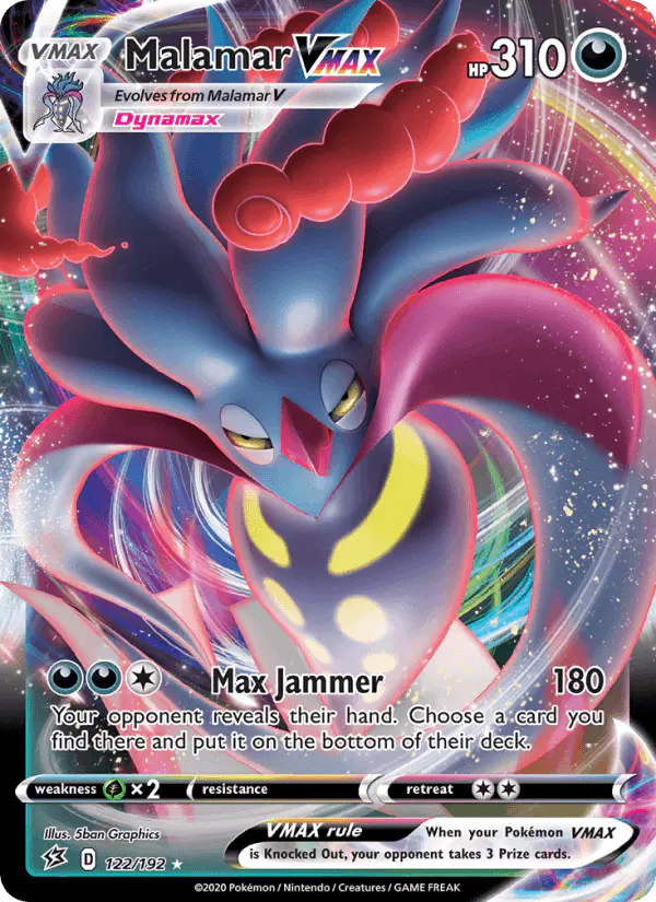 Carta Malamar VMAX 122/192 de Rebel Clash