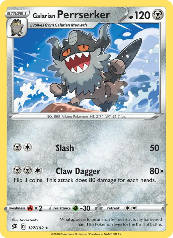 Carta Galarian Perrserker 127/192 de Rebel Clash