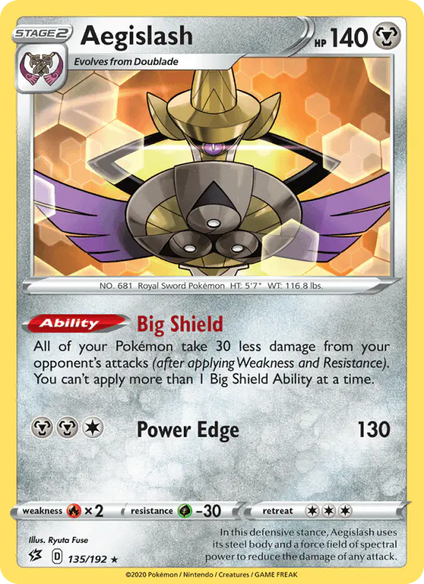 Carta Aegislash 135/192 de Rebel Clash