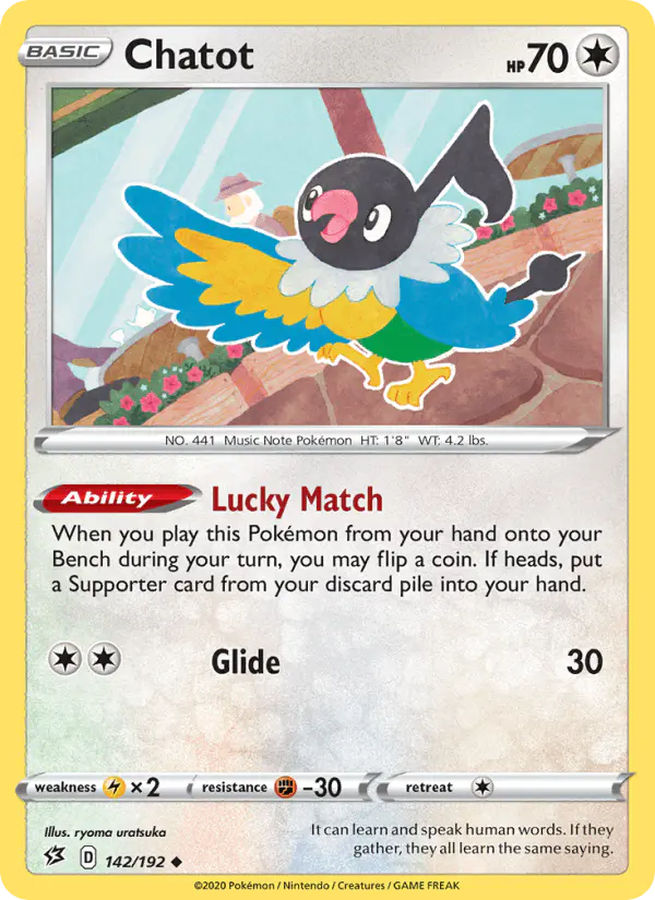 Carta Chatot 142/192 de Rebel Clash