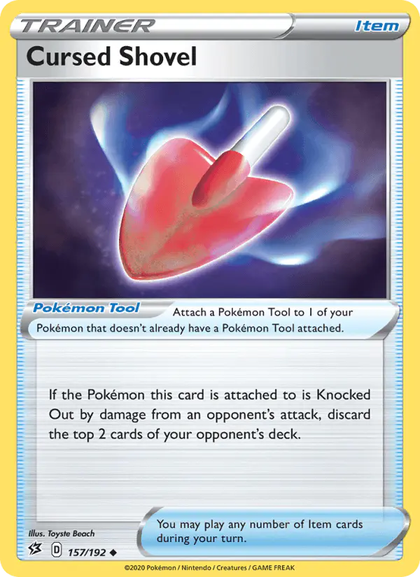 Carta Cursed Shovel 157/192 de Rebel Clash