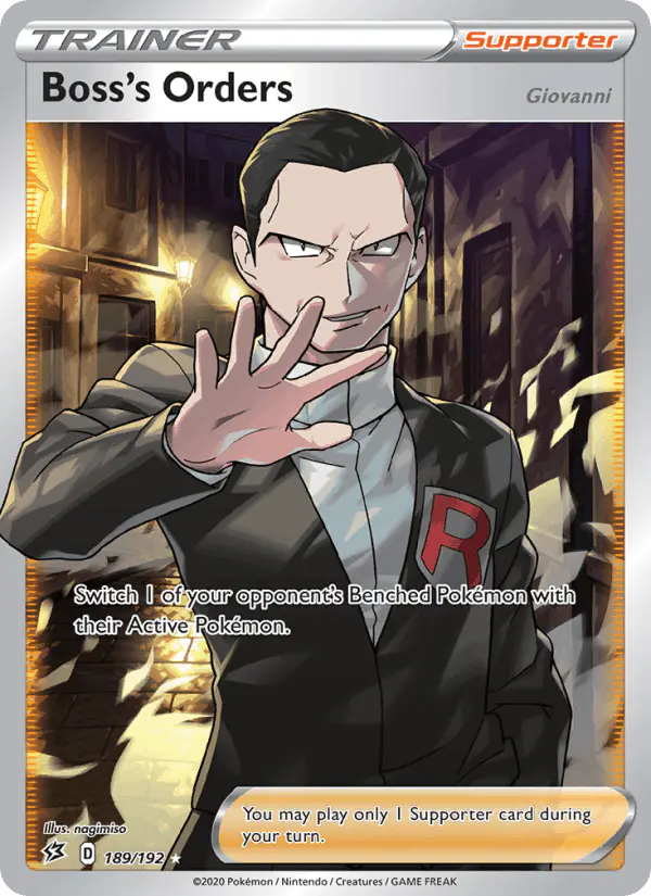 Carta Boss's Orders (Giovanni) 189/192 de Rebel Clash