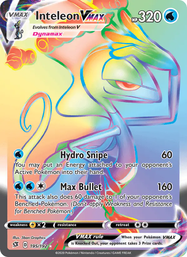 Carta Inteleon VMAX 195/192 de Rebel Clash