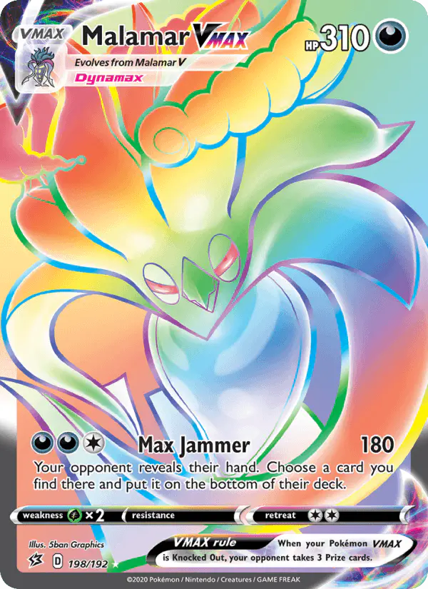 Carta Malamar VMAX 198/192 de Rebel Clash