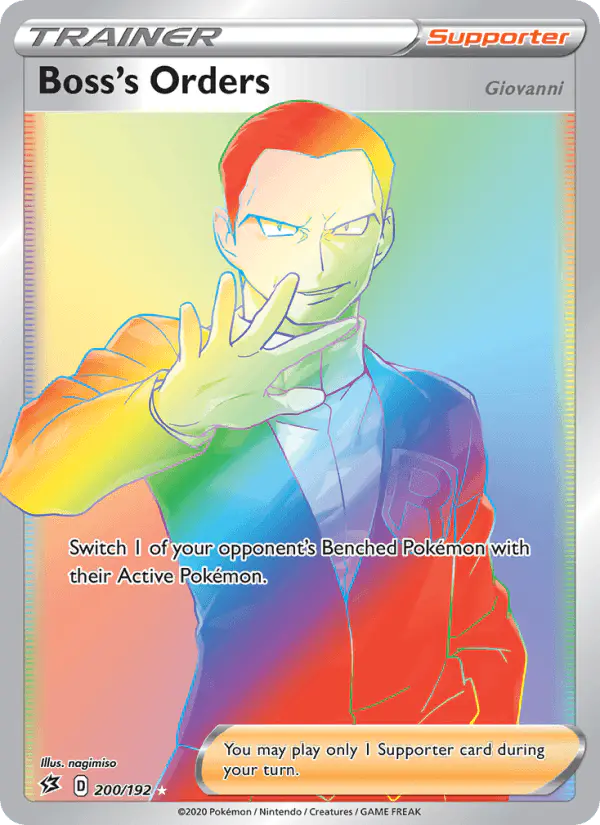Carta Boss's Orders (Giovanni) 200/192 de Rebel Clash
