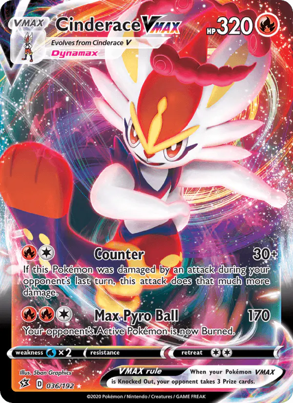 Carta Cinderace VMAX 036/192 de Rebel Clash