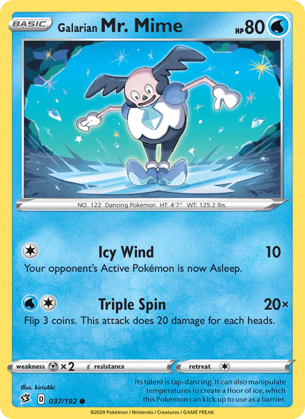 Carta Galarian Mr. Mime 037/192 de Rebel Clash