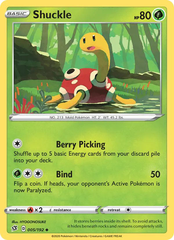 Carta Shuckle 005/192 de Rebel Clash