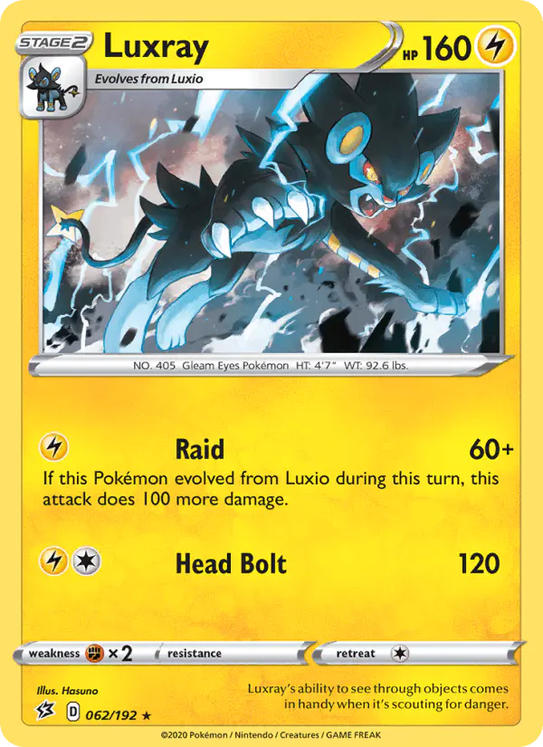 Carta Luxray 062/192 de Rebel Clash