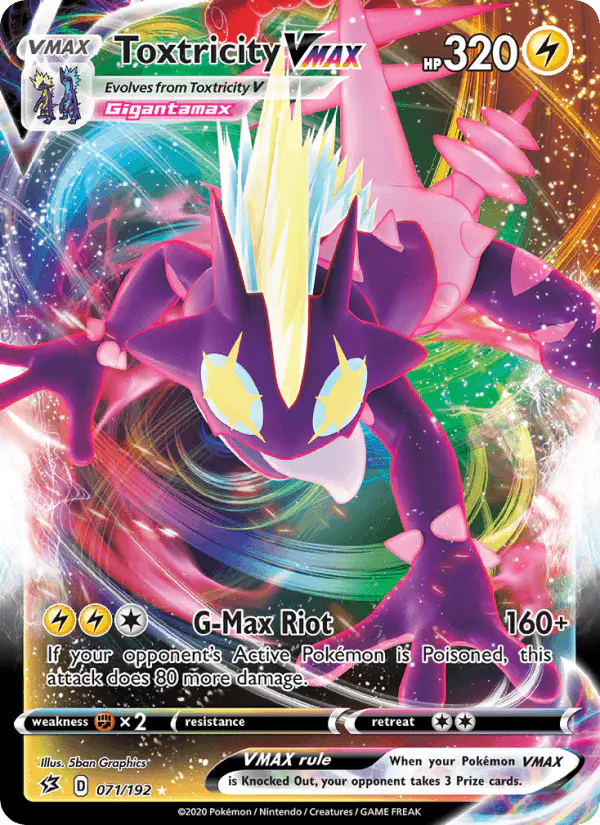 Carta Toxtricity VMAX 071/192 de Rebel Clash