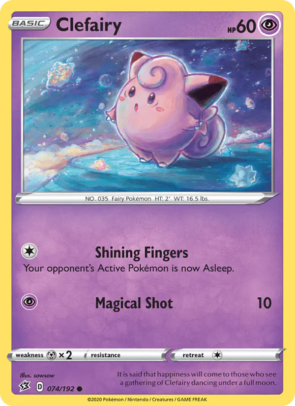 Carta Clefairy 074/192 de Rebel Clash